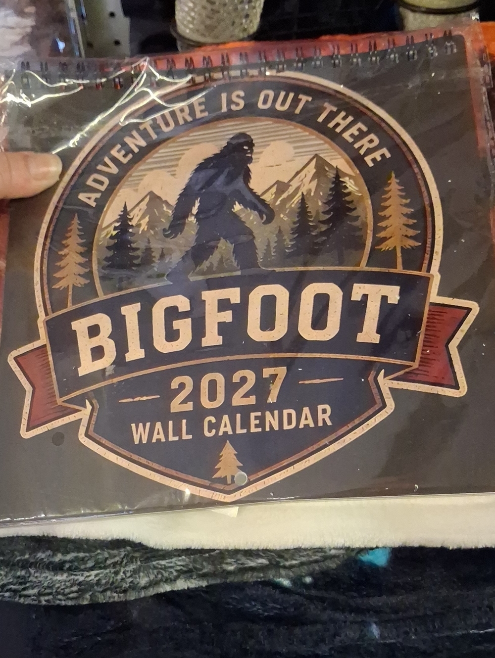 Bigfoot 2027 Wall Calendar - Navy and Tan Adventure Design